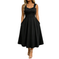 Elegantes Damenkleid mit V-Ausschnitt und Taschen