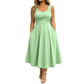 Elegantes Damenkleid mit V-Ausschnitt und Taschen