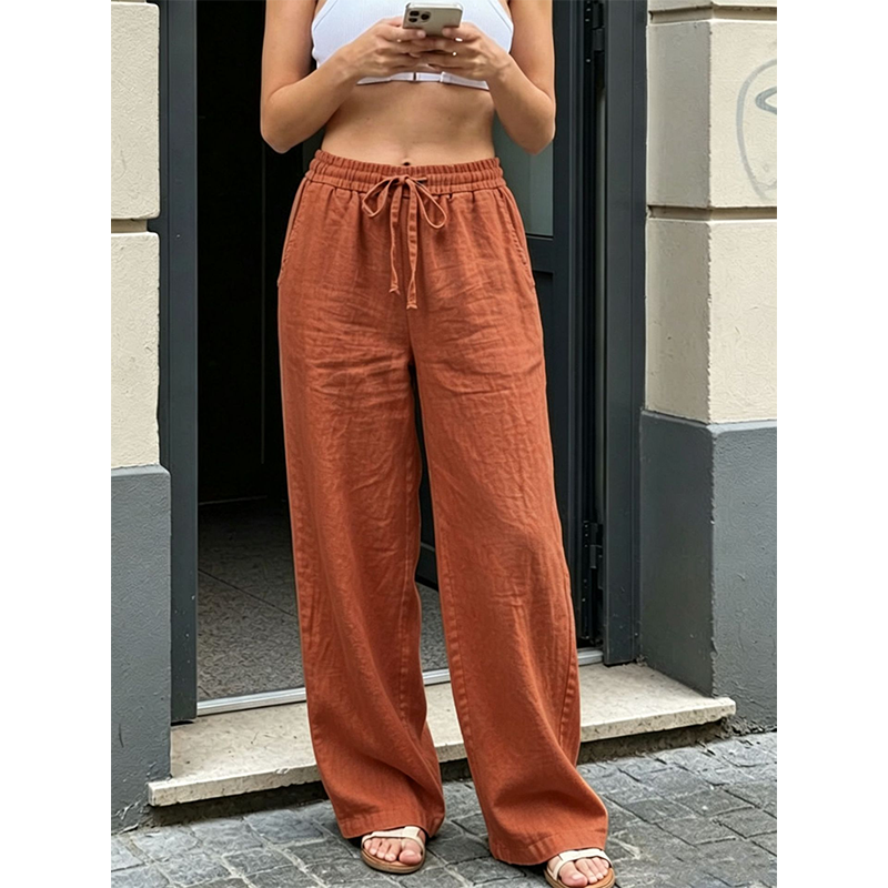 👖Lässige Damenhose mit geradem Bein