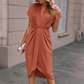 📦 Täglich 500+ Pakete versendet – der Wahnsinn! 🌺Elegantes Damenkleid mit V-Ausschnitt und Rüschen