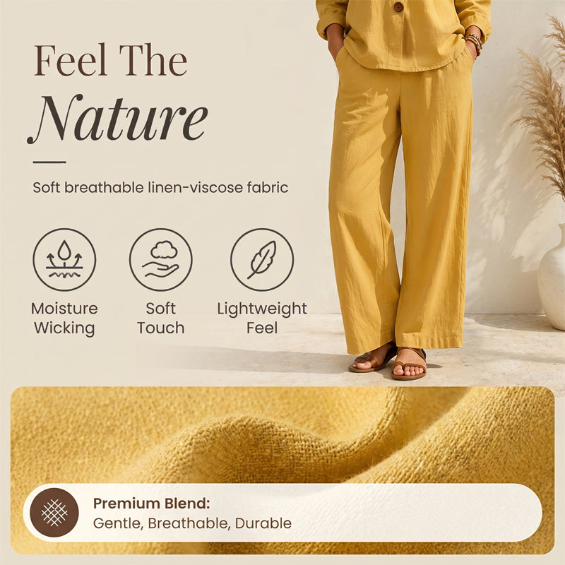 ⏰ Countdown läuft – 50% nur noch 3 Tage! 🌺Set aus langärmeligem Oberteil mit V-Ausschnitt und Hose für Damen