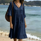Sommerkleid für Damen in A-Linie mit Stufenschnitt und Quasten