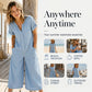 Lässiger Jumpsuit mit kurzen Ärmeln und weiten Hosenbeinen für Damen