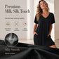 📈 Verkaufshit Nr. 1 – direkt 50%! T-Shirt-Kleid mit V-Ausschnitt für Damen in Übergrößen
