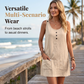 Damen Sommer ärmelloses Kleid mit Taschen