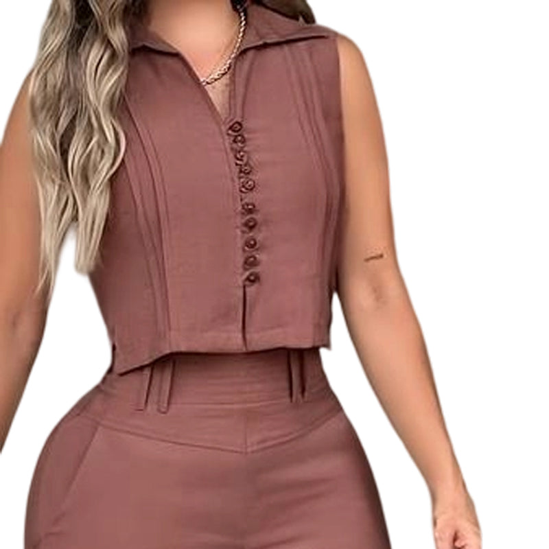 🛍️50 % Rabatt – 2-teiliges Set mit ärmellosem Top & Hose, weicher Baumwollstoff, bequem & vielseitig für den Alltag🌿