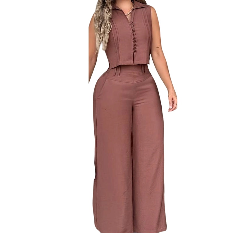 🛍️50 % Rabatt – 2-teiliges Set mit ärmellosem Top & Hose, weicher Baumwollstoff, bequem & vielseitig für den Alltag🌿