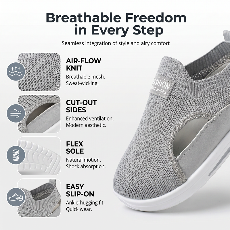 💞 Über 100.000 verkauft – der beliebteste Hit – jetzt zum halben Preis ✨Sommer-Slip-On-Wanderschuhe für Damen