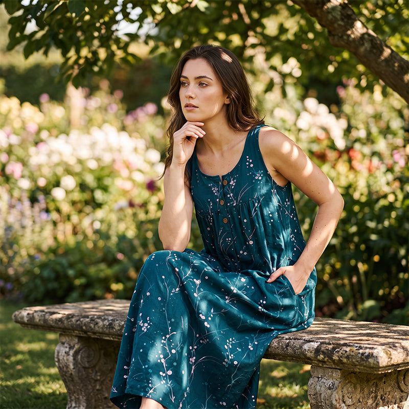 🌺Lässiges, ärmelloses Maxikleid für Damen