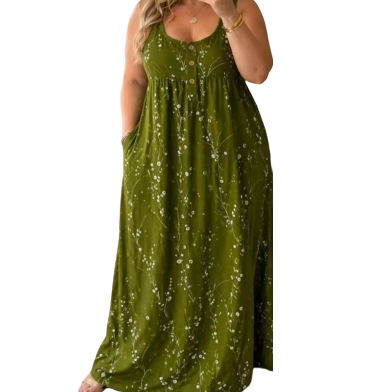 🌺Lässiges, ärmelloses Maxikleid für Damen