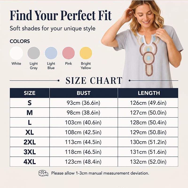 Besticktes Maxikleid für Damen mit Frontschlitz