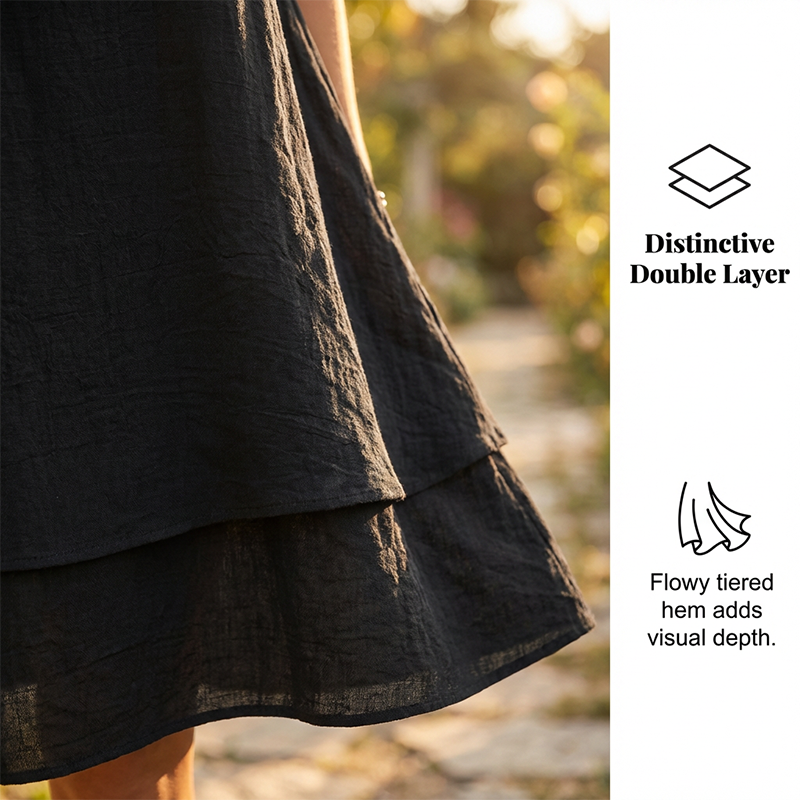Damen lässiges locker sitzendes Kurzarmkleid
