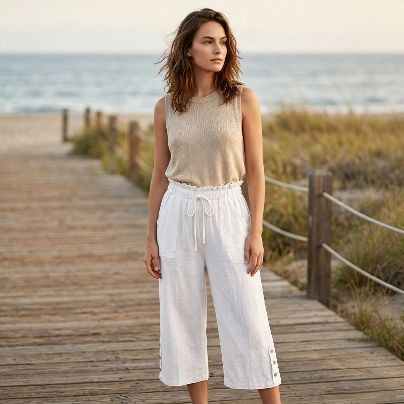🔥 50 % RABATT + MEHR ALS 50.000 VERKAUFT 👖 Damen-7/8-Hose in weiter Passform – Luftiger Baumwollmix, bequem & figurschmeichelnd ✨