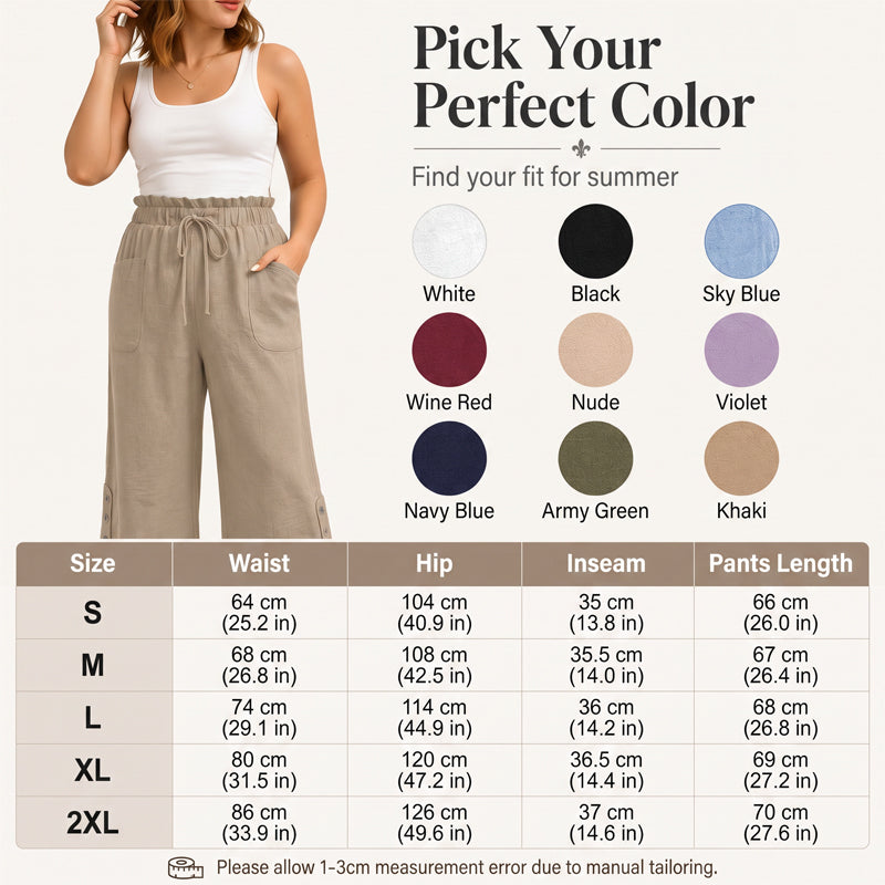 🔥 50 % RABATT + MEHR ALS 50.000 VERKAUFT 👖 Damen-7/8-Hose in weiter Passform – Luftiger Baumwollmix, bequem & figurschmeichelnd ✨