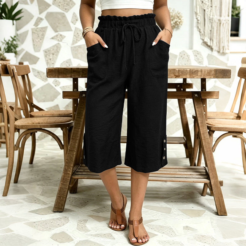 🔥 50 % RABATT + MEHR ALS 50.000 VERKAUFT 👖 Damen-7/8-Hose in weiter Passform – Luftiger Baumwollmix, bequem & figurschmeichelnd ✨