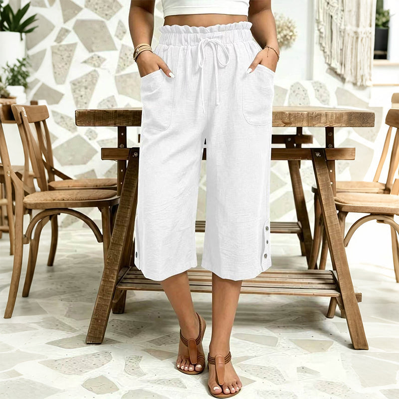 🔥 50 % RABATT + MEHR ALS 50.000 VERKAUFT 👖 Damen-7/8-Hose in weiter Passform – Luftiger Baumwollmix, bequem & figurschmeichelnd ✨