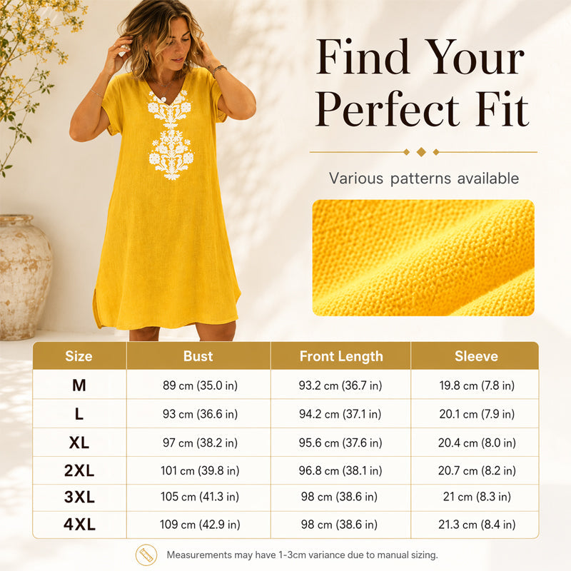 💖💖Damen lässiges bedrucktes V-Ausschnitt-Kleid🌹