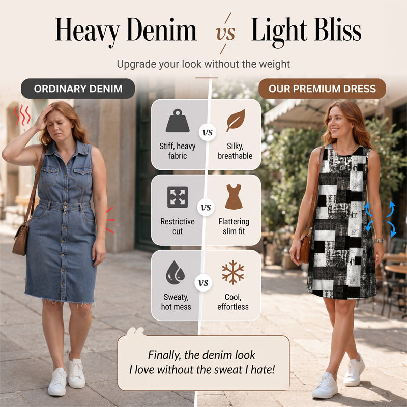 🔥 50 % RABATT 👗 Kleid im Denim-Look – Leicht, weich und luftig, ohne sich steif anzufühlen ✨