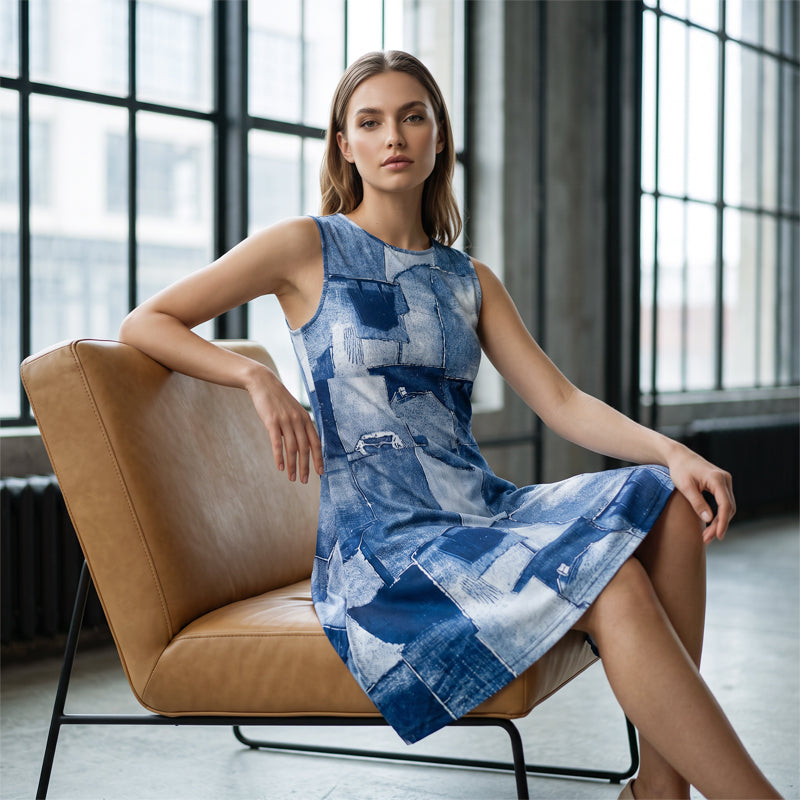 🔥 50 % RABATT 👗 Kleid im Denim-Look – Leicht, weich und luftig, ohne sich steif anzufühlen ✨