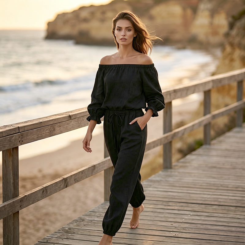 ⏰ Countdown läuft – 50% nur noch 3 Tage! Off-Shoulder-Jumpsuit für Damen