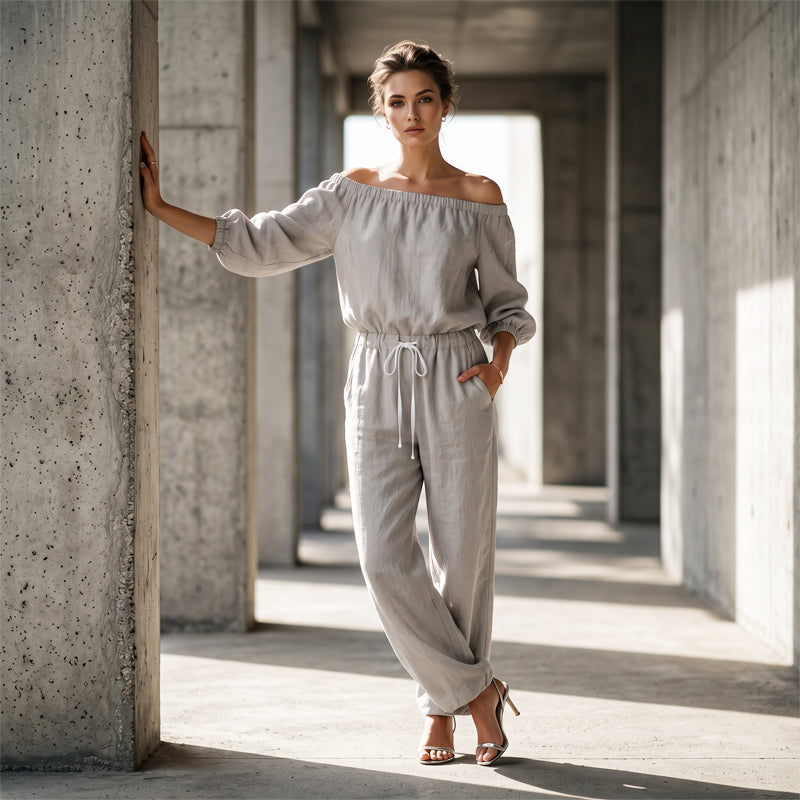 ⏰ Countdown läuft – 50% nur noch 3 Tage! Off-Shoulder-Jumpsuit für Damen