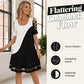 👗Luftiges Midikleid mit Mesh-Saum und Farbblock
