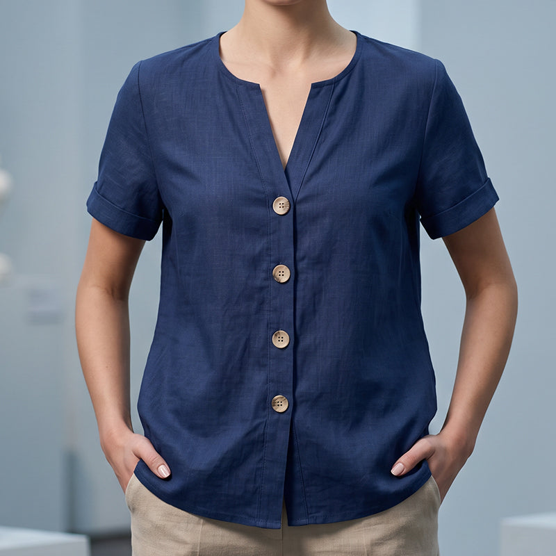 🧨 Bestseller ist zurück – alle, die beim letzten Mal leer ausgingen, jetzt zugreifen! Lässiges Sommer-Top mit V-Ausschnitt für Damen