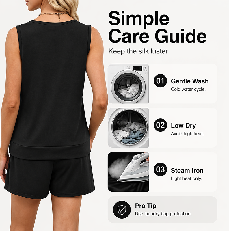 Set aus einem lässigen Tanktop und Shorts mit Kordelzug für Damen