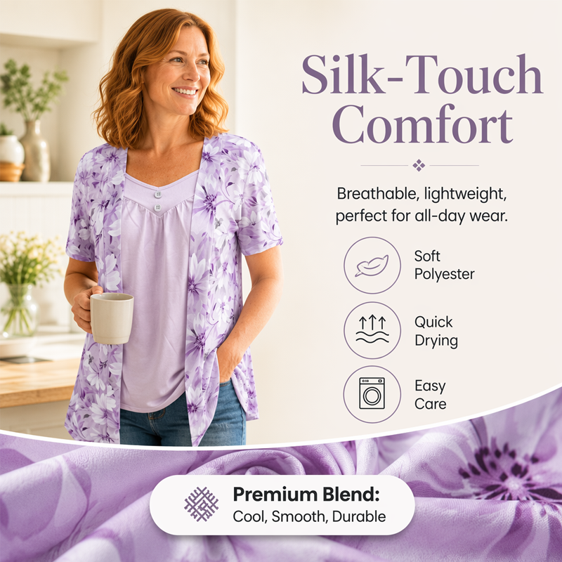 ✨✨Damen Plus-Size Blumenprint-Oberteil💕