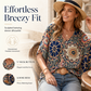 🛍️  Bohemian-Bluse mit V-Ausschnitt – luftige Passform, vielseitig kombinierbar, ideal für Urlaub & Alltag ✨
