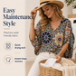 🛍️  Bohemian-Bluse mit V-Ausschnitt – luftige Passform, vielseitig kombinierbar, ideal für Urlaub & Alltag ✨