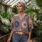 🛍️  Bohemian-Bluse mit V-Ausschnitt – luftige Passform, vielseitig kombinierbar, ideal für Urlaub & Alltag ✨