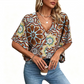 🛍️  Bohemian-Bluse mit V-Ausschnitt – luftige Passform, vielseitig kombinierbar, ideal für Urlaub & Alltag ✨