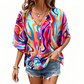 🛍️  Bohemian-Bluse mit V-Ausschnitt – luftige Passform, vielseitig kombinierbar, ideal für Urlaub & Alltag ✨