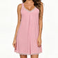 👗🌙 50% RABATT! Damen Spitzen-V-Ausschnitt Nachthemd – Lockeres Modal Unterkleid – Bequem, atmungsaktiv & perfekt für erholsamen Schlaf ✨