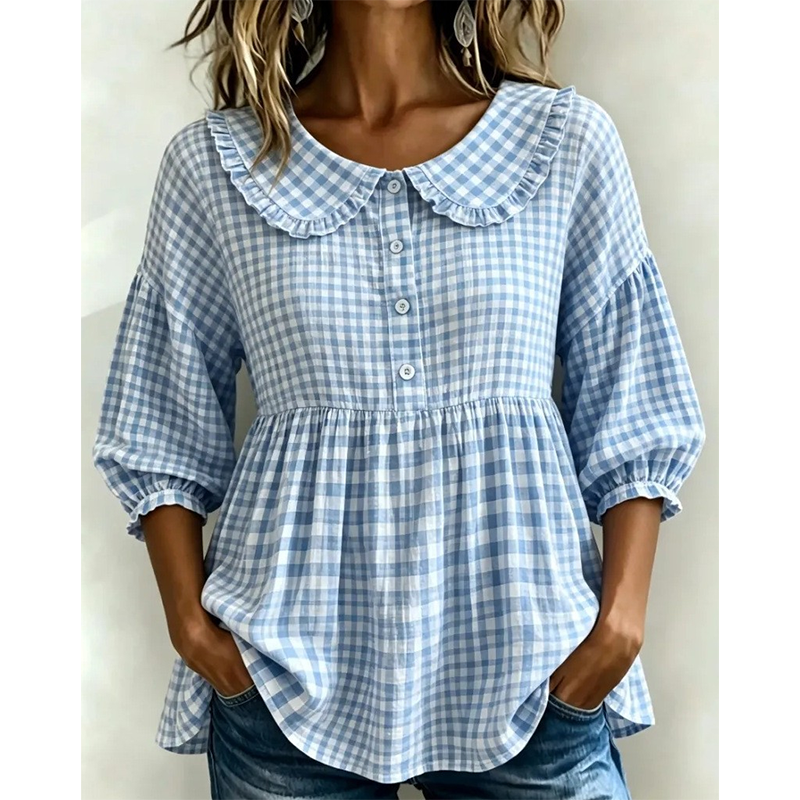 🌟 Der Look, den alle suchen – bei uns 50% günstiger! Lässiges Oberteil mit Karomuster für Damen