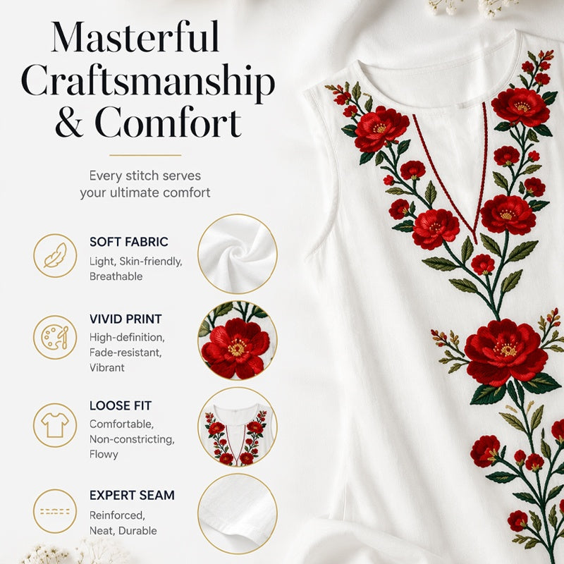 🌺Ärmelloses Maxikleid für Damen mit Digitaldruck