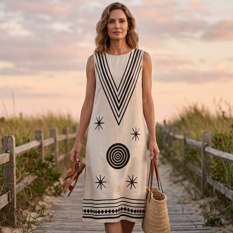 🌺Ärmelloses Maxikleid für Damen mit Digitaldruck