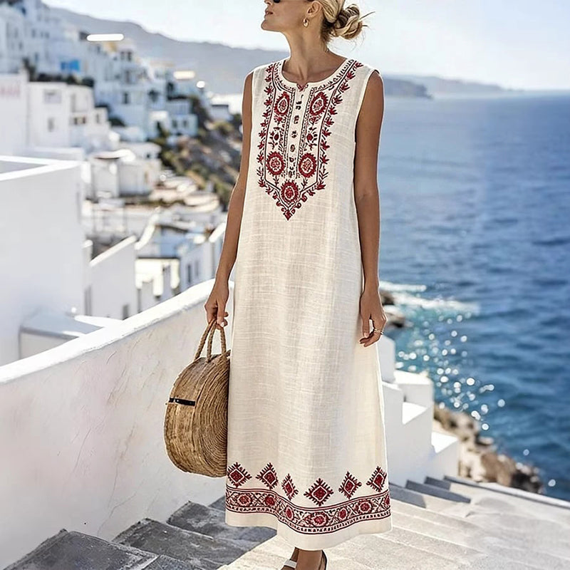 🌺Ärmelloses Maxikleid für Damen mit Digitaldruck