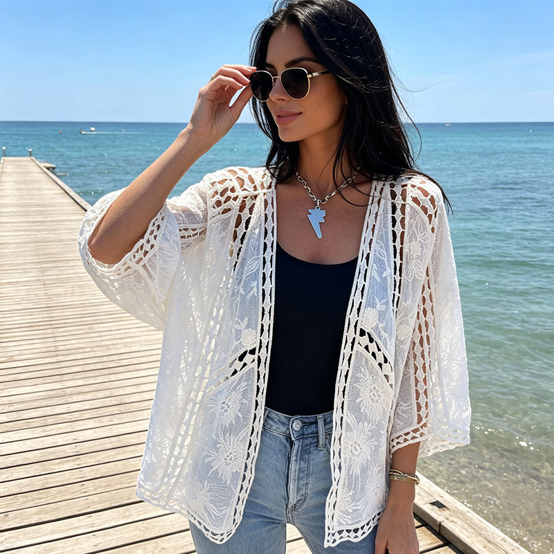⏰ Countdown läuft – 50% nur noch 3 Tage! Damen-Strandkleid mit Aussparungen und offener Vorderseite