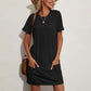 Lockeres Sommer-T-Shirt-Kleid für Damen mit Taschen