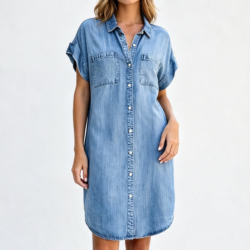 ⌛ Nur solange Vorrat reicht – danach regulärer Preis! 👗Lässiges Jeanskleid für Damen