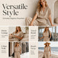 Damen Freizeit-Baumwoll-Leinen-Loungewear-Set