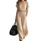 Damen Freizeit-Baumwoll-Leinen-Loungewear-Set