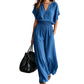 Damen Freizeit-Baumwoll-Leinen-Loungewear-Set