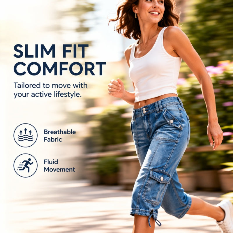 Damen Capri-Jeans mit geradem Bein