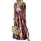 Damen lässig locker sitzendes Batikdruck-Kleid