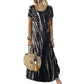 Damen lässig locker sitzendes Batikdruck-Kleid