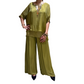 Damen zweiteiliges Weitbein-Hosen-Set