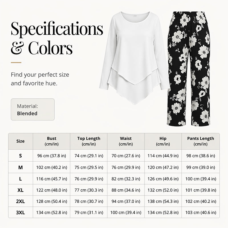 ⌛Zeitlich begrenztes Angebot – Zweiteiliges Freizeit-Set für Damen (Oberteil und Hose)